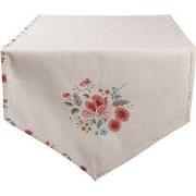 Clayre & Eef Tafelloper 50x160 cm Beige Katoen Rozen