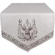 Clayre & Eef Tafelloper 50x160 cm Beige Katoen Hert