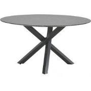 Gigi tafel diameter120x2cm, facet diamond black satinado