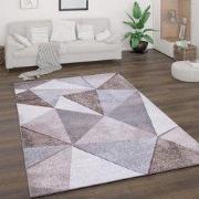 Laagpolig Vloerkleed Bareta - Modern Geo - Beige - 160x220 cm
