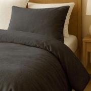 Zydante® Dekbedovertrek Velvet  140x200/220 cm - Anthracite - met 1 Ku...