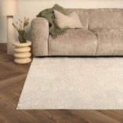 Scandinavisch vloerkleed Curve creme/wit Wit; Creme - Polyester - 200 ...