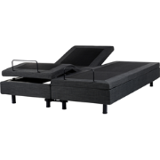 DUKE - Tweepersoonsbed - Donkergrijs - 160 x 200 cm - Polyester