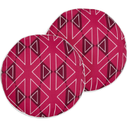 MEZZANO - Tuinkussen set van 2 - Fuchsiapaars -  40 cm - Polyester