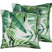 PAVELLI  - Tuinkussen set van 2 - Groen - 45 x 45 cm - Polyester
