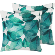 TREBBO  - Tuinkussen set van 2 - Blauwgroen - 45 x 45 cm - Polyester