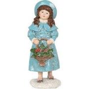 Clayre & Eef Decoratie Beeld Kind 7x8x18 cm Blauw Kunststof