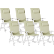 JAVA/AMAN PREMIUM - Tuinkussen set van 6 - Groen - Polyester