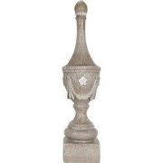 Clayre & Eef Decoratie Ornament Ø 11x43 cm Grijs Kunststof