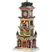 Kerstdorpminiatuur The Village Square Clock Tower 14x19x34 cm