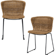 WOOOD Wings Tuinstoelen - Touw/Metaal - Naturel - Set van 2