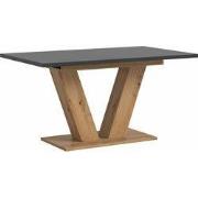 Motion Eetkamertafel V-Poot 90x150/190cm Grijs, Eiken Decor