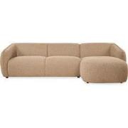 Hoekbank Laila - Stof Taupe (Rechts)