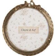 Clayre & Eef Fotolijst Ø 9 cm Goudkleurig Kunststof