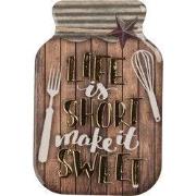 Clayre & Eef Magneet 5x1x8 cm Roze Metaal