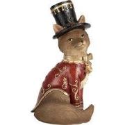Clayre & Eef Decoratie Beeld Vos 9x8x17 cm Bruin Kunststof