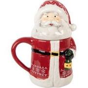 Clayre & Eef Mok Kerstman 450 ml Rood Keramiek