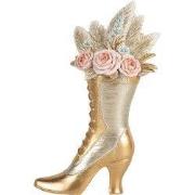 Clayre & Eef Decoratie Beeld Schoen 14x7x22 cm Goudkleurig Kunststof