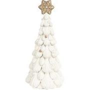 Clayre & Eef Kerstdecoratie Kerstboom Ø 13x26 cm Wit Polyresin