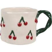 Clayre & Eef Mok 200 ml Beige Keramiek Kersen