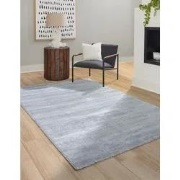 Bolana vloerkleed - Effen Modern - Lichtgrijs / Zilver - 160 X 230 CM