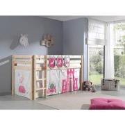 LUCEVI - Pino Halfhoogslaper + Ladder + Princess Gordijntjes + 3 Zakje...