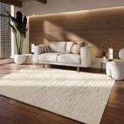 Laagpolig Scandinavisch Vloerkleed - Helida Gestreept - Creme - 160x23...
