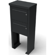 Multibox brievenbus 1 breed 2 hoog zwart