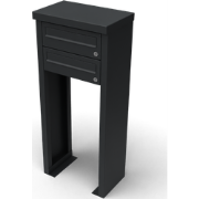 Multibox brievenbus 1 breed 2 hoog zwart