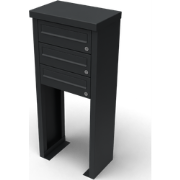 Multibox brievenbus 1 breed 3 hoog zwart