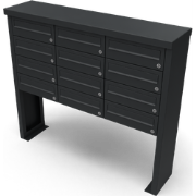 Multibox brievenbus 3 breed 4 hoog zwart