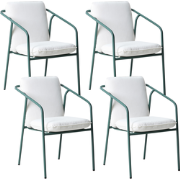 ASCIANO - Tuinstoel set van 4 - Groen - Metaal/Aluminium