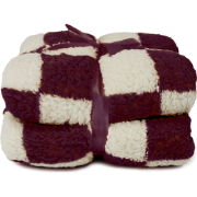 Unique Living - Plaid Check 150x200cm - Dove White/ Dark Purple