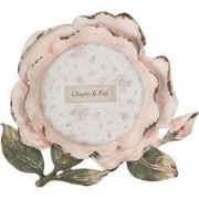 Clayre & Eef Fotolijst Bloem Ø 8 cm Roze Kunststof