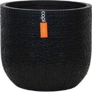 Pot bol Skin 24x21 zwart bloempot