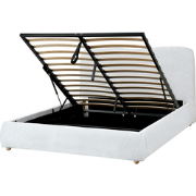 BLAGNAC - Tweepersoonsbed - Lichtgrijs - 140 x 200 cm - Stof