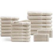 DoubleDry Handdoeken 30-delig set - Hotel kwaliteit 500 g/m2 - Crème