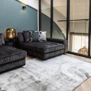 Vloerkleed Glymm Grijs Wasbaar Grijs/Antraciet; Grijs - Polyester - 24...