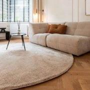 Rond Berber Vloerkleed Beige Nador - Wol - Rond 200 Ø - (L)