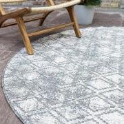 Rond Buitenkleed Frost - Grijs/wit - dubbelzijdig - EVA Interior Grijs...