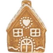 Clayre & Eef Gingerbread house 6x4x7 cm Bruin Keramiek