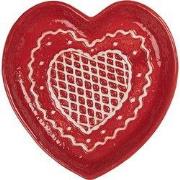 Clayre & Eef Dinerbord Gingerbread house 17x17x3 cm Rood Keramiek