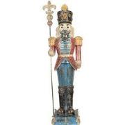 Clayre & Eef Beeld Notenkraker 31x23x99 cm Blauw Kunststof