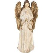 Clayre & Eef Kerstdecoratie Engel 23x12x47 cm Beige Kunststof