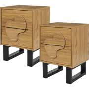 MISOU Calypso Nachtkastjes - Set van 2 - Wandkast - met Lades - Bijzet...