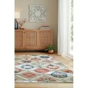 Binnen- En Buitenkleed - Flora Grijs/Multi - 120 X 170 CM