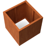 Quadra vierkante plantenbak cortenstaal L80 x B80 x H80 cm