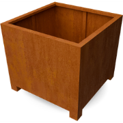 Artesa plantenbak cortenstaal met 10 cm poten L100 x B100 x H90 cm