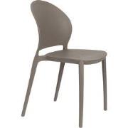 Housecraft Living Sjoerd Tuinstoelen/ Eetkamerstoel Kunststof Grijs - ...