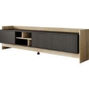 Meubella - TV-Meubel Benz - Zwart - 190 cm